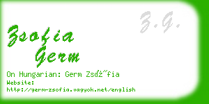 zsofia germ business card